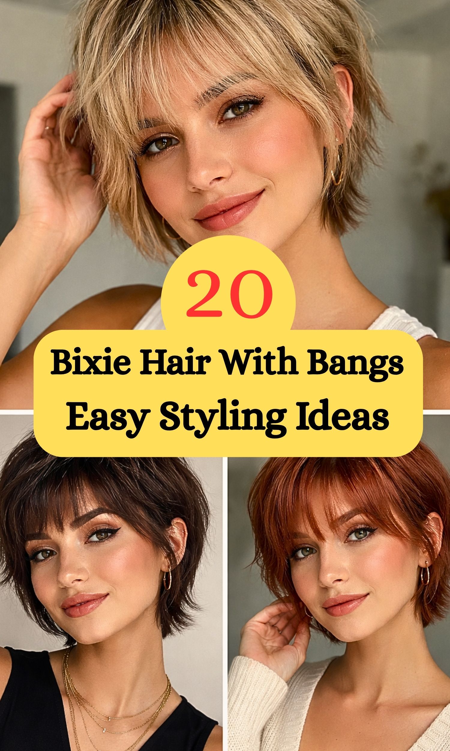 Bixie Hair with Bangs: Easy Styling Ideas