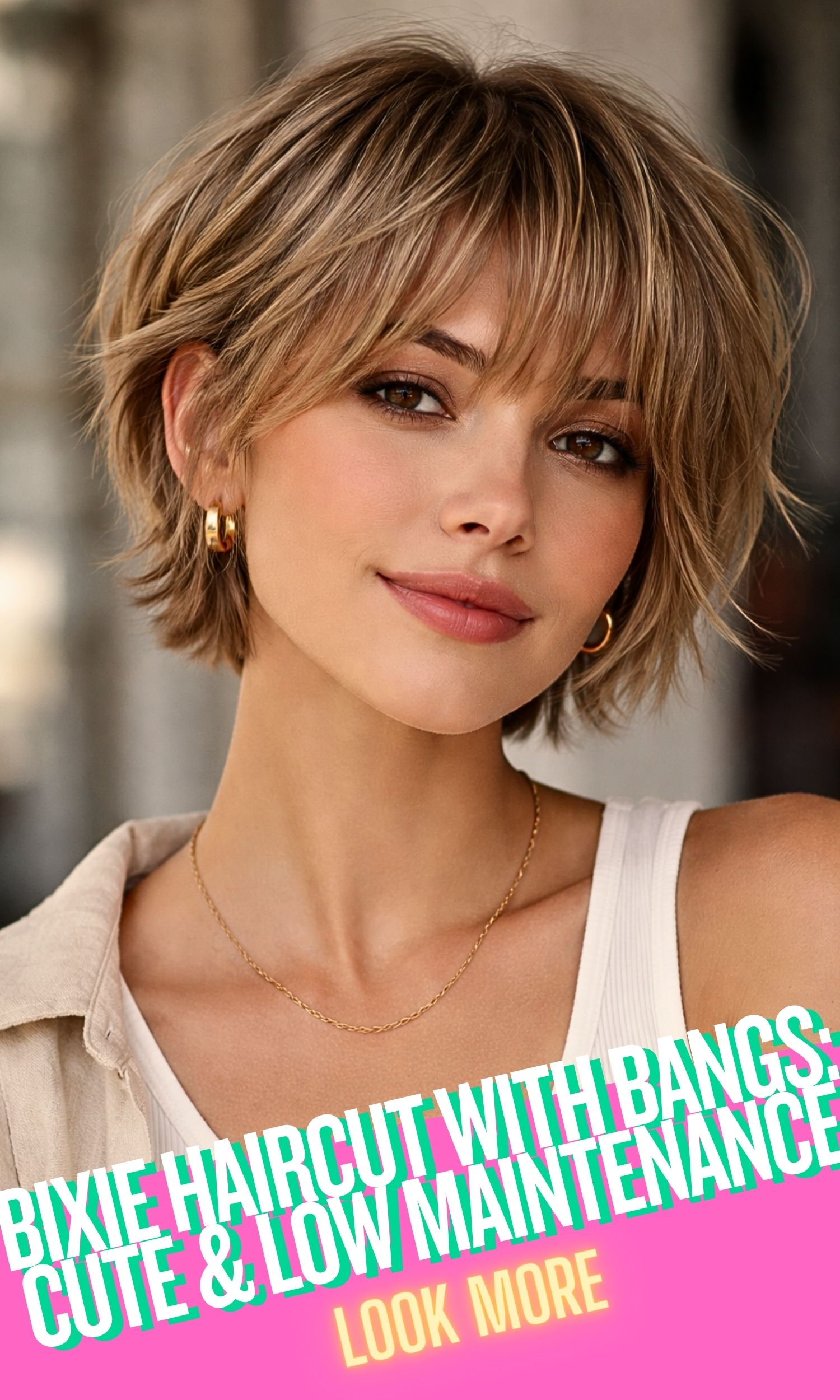 Bixie Haircut with Bangs Cute & Low Maintenance