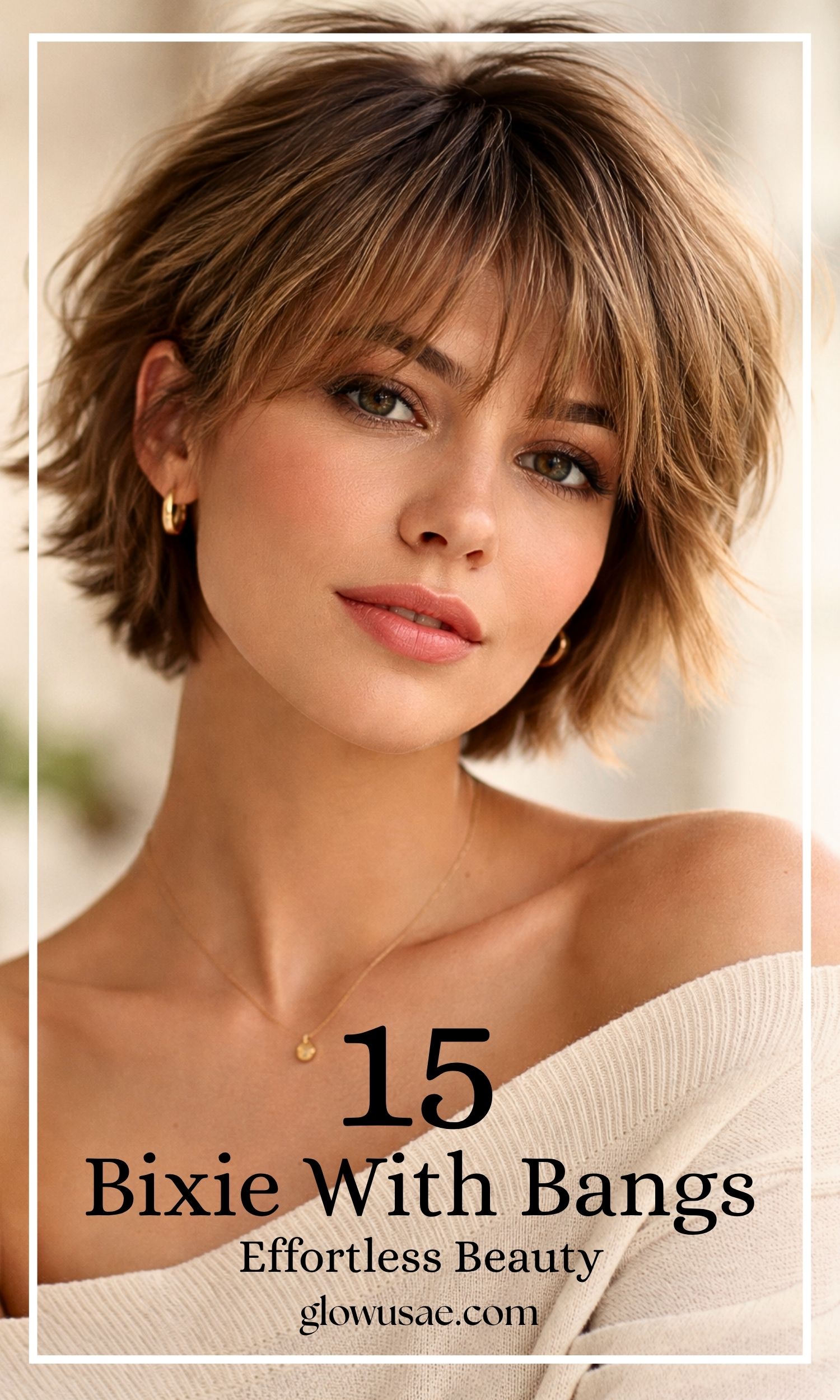 Bixie with Bangs: Effortless Beauty