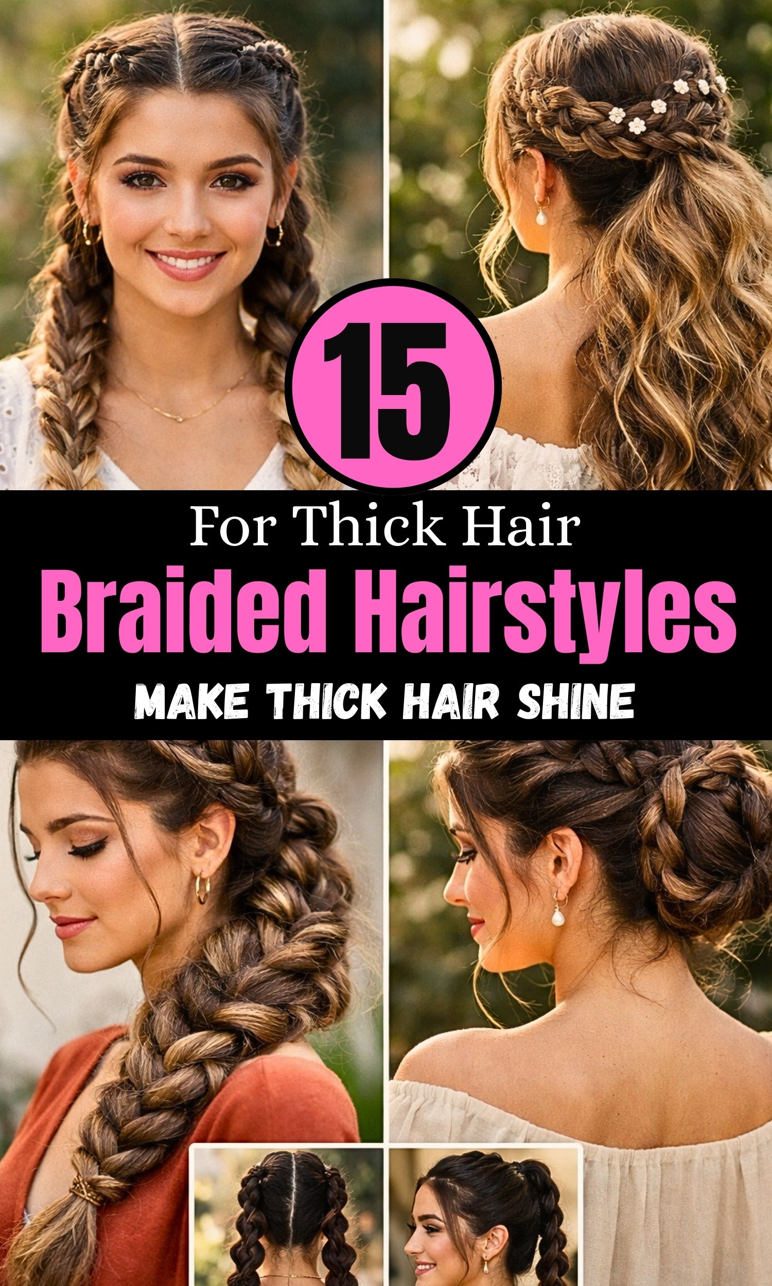 Cute Braided Hairstyles for Thick Hair: 15 Charming Styles That Make Thick Hair Shine