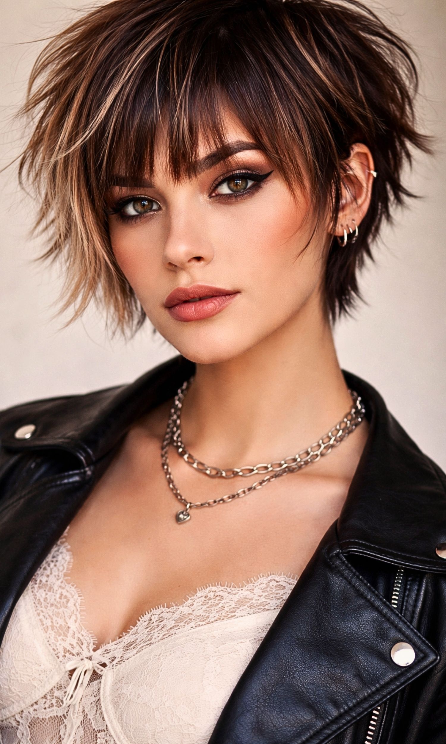 Edgy Yet Soft Bixie with Bangs: The Perfect Balance of Bold and Gentle Style