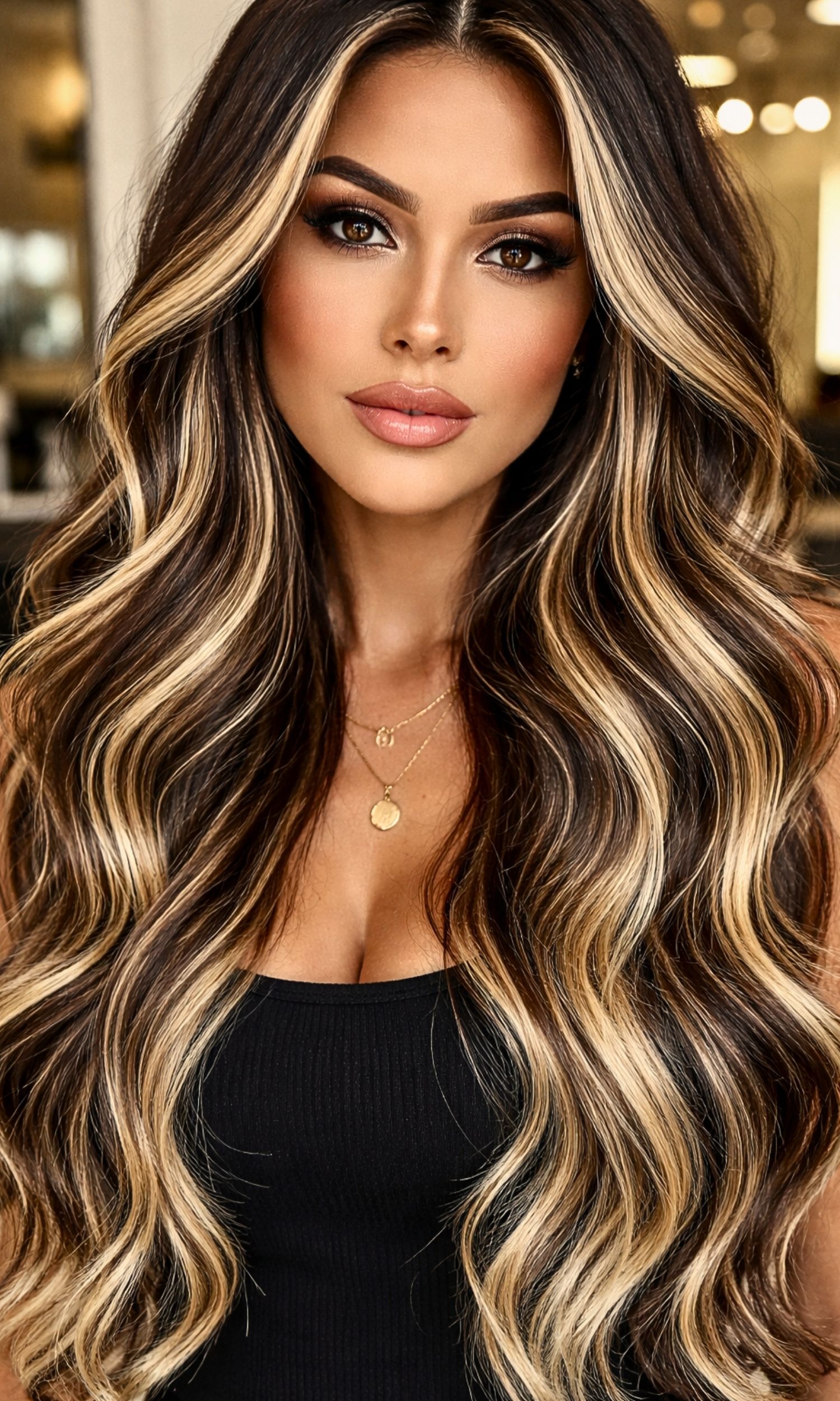 High-Contrast Balayage for Brunette Queens: Bold, Bright, and Beautiful