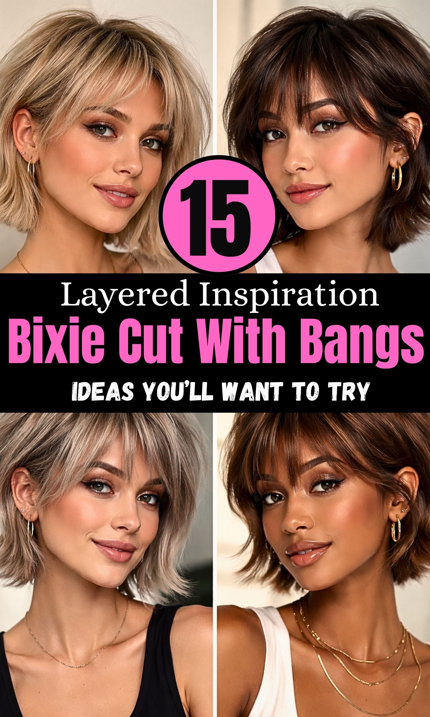Layered Bixie Cut with Bangs Inspiration: 15 Fresh Ideas You’ll Want to Try Right Away