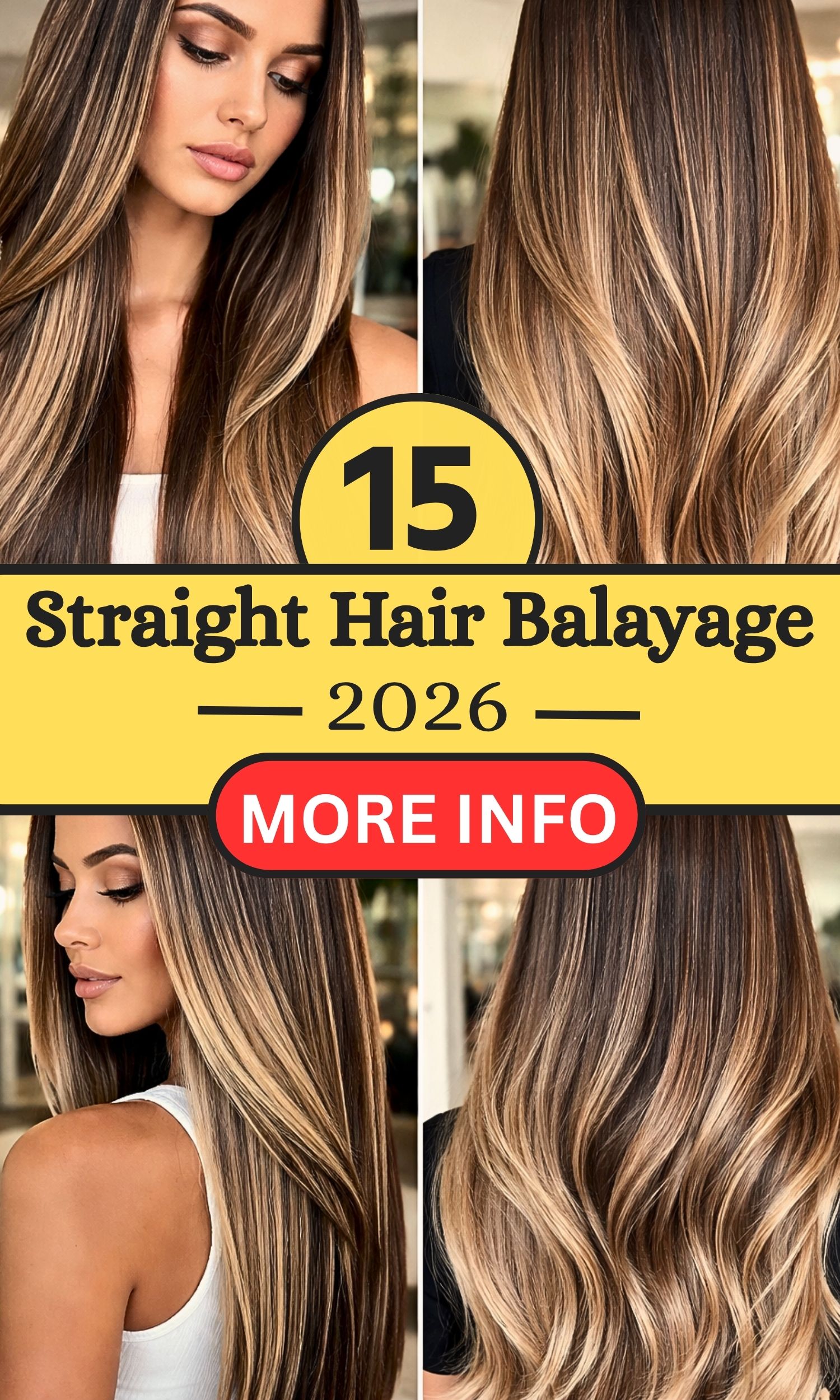 Straight Hair Balayage Inspiration for Brunettes: 15 Fresh Ideas You’ll Love