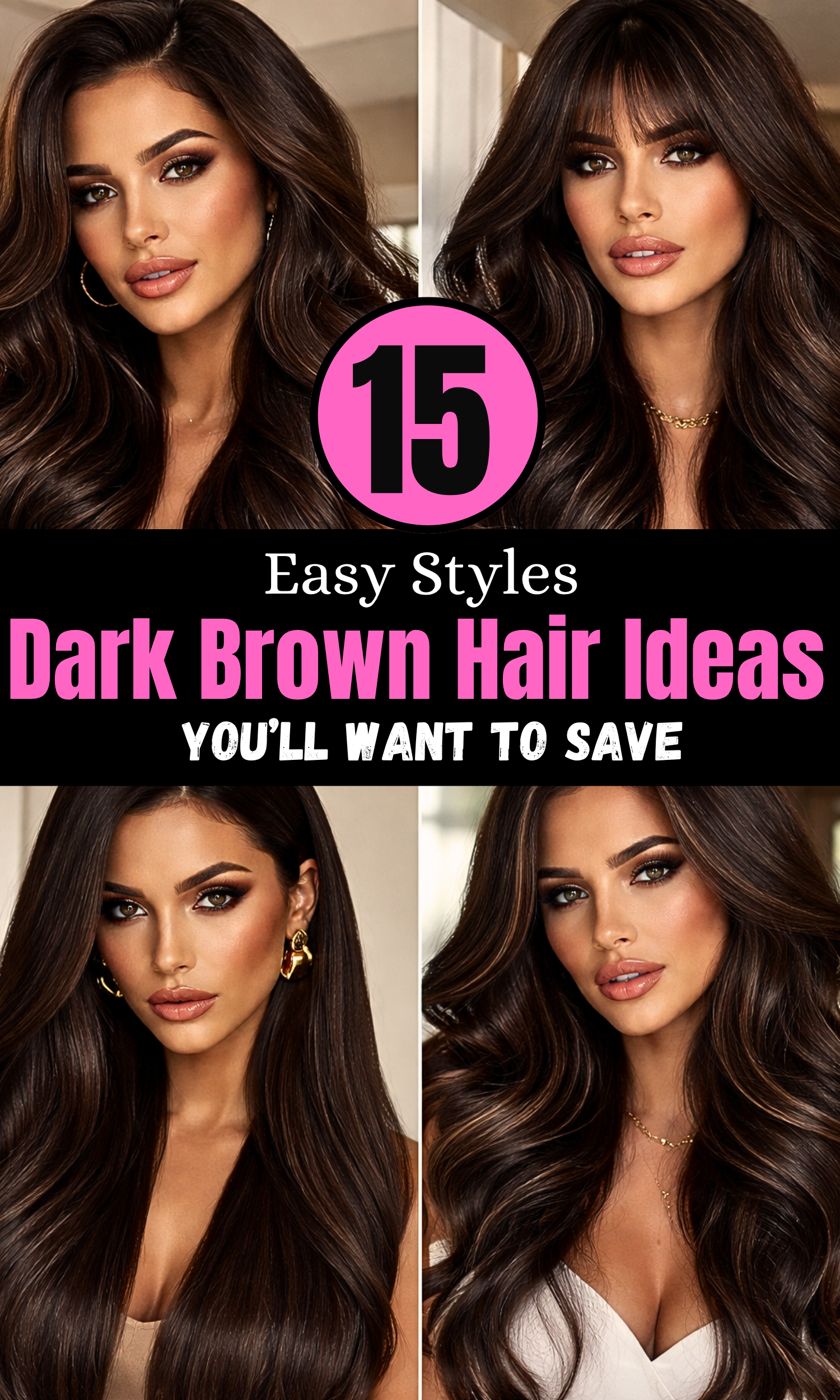 Dark Brown Hair Ideas You’ll Want to Save