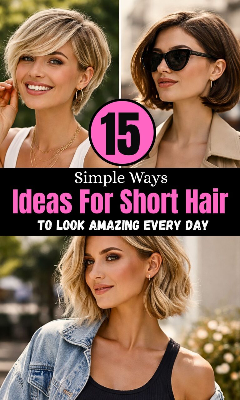 Easy Styling Ideas for Short Hair: 15 Simple Ways to Look Amazing Every ...