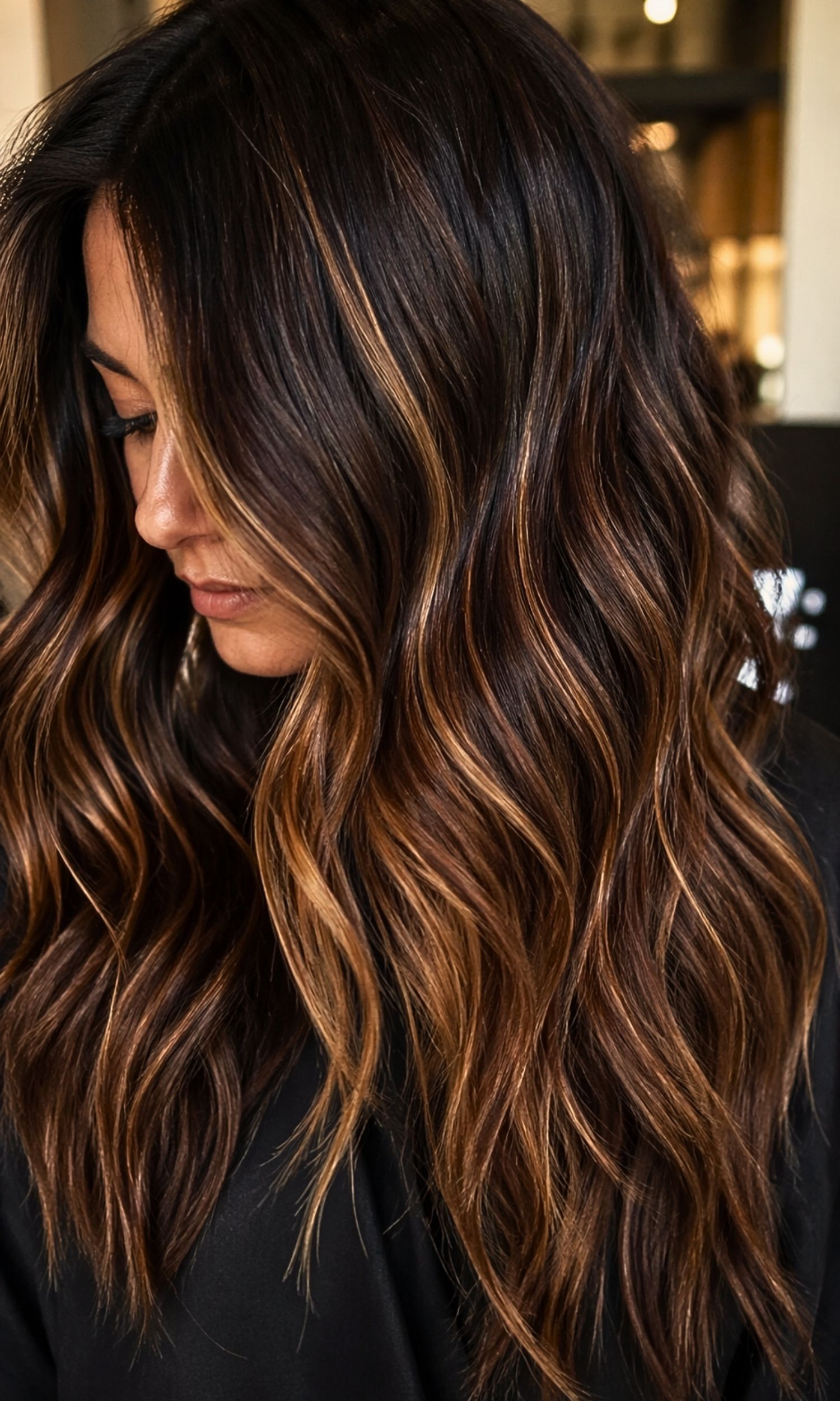 Golden Highlights on Dark Brown Hair: A Warm Glow That Changes Everything