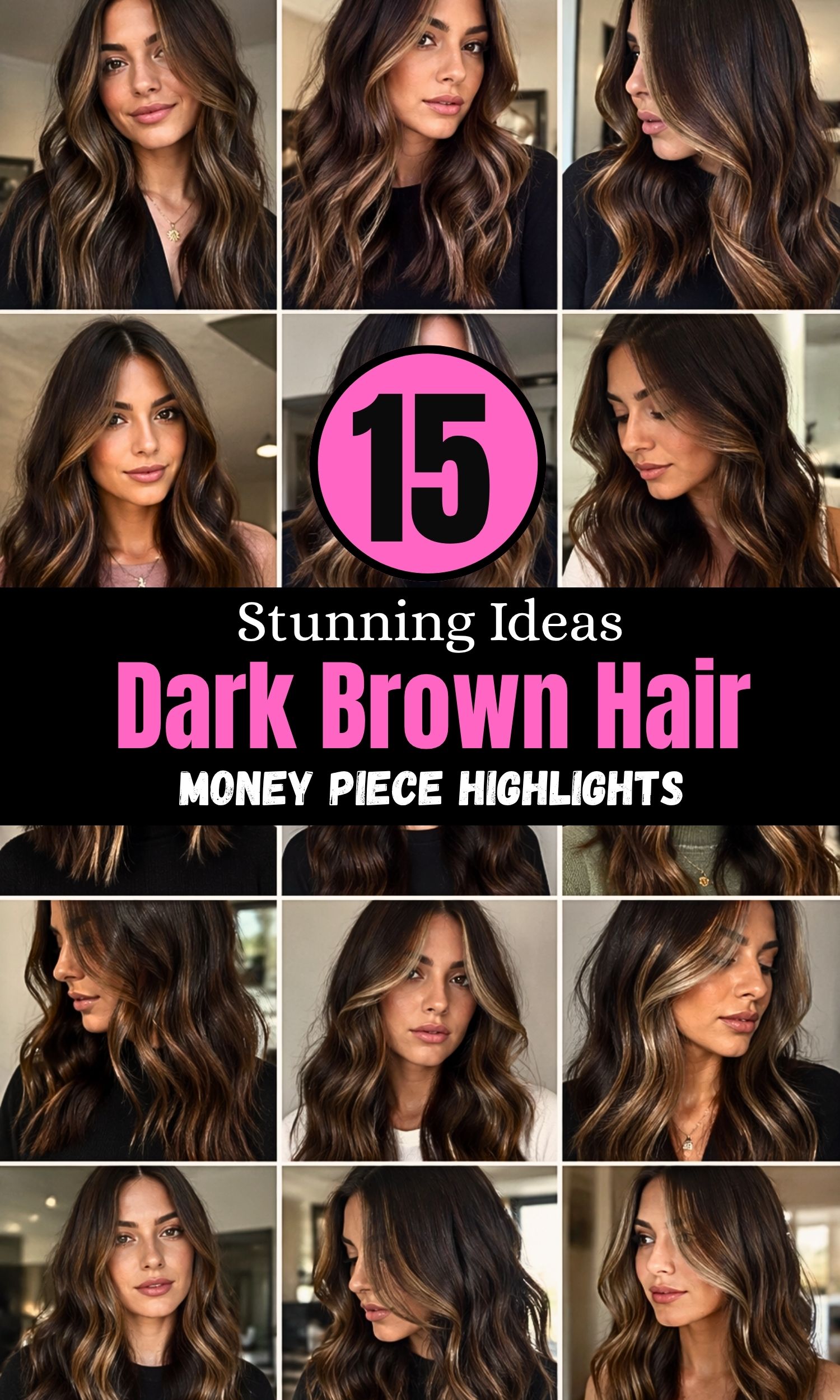 Money Piece Highlights for Dark Brown Hair: 15 Fresh Ideas That Truly Glow