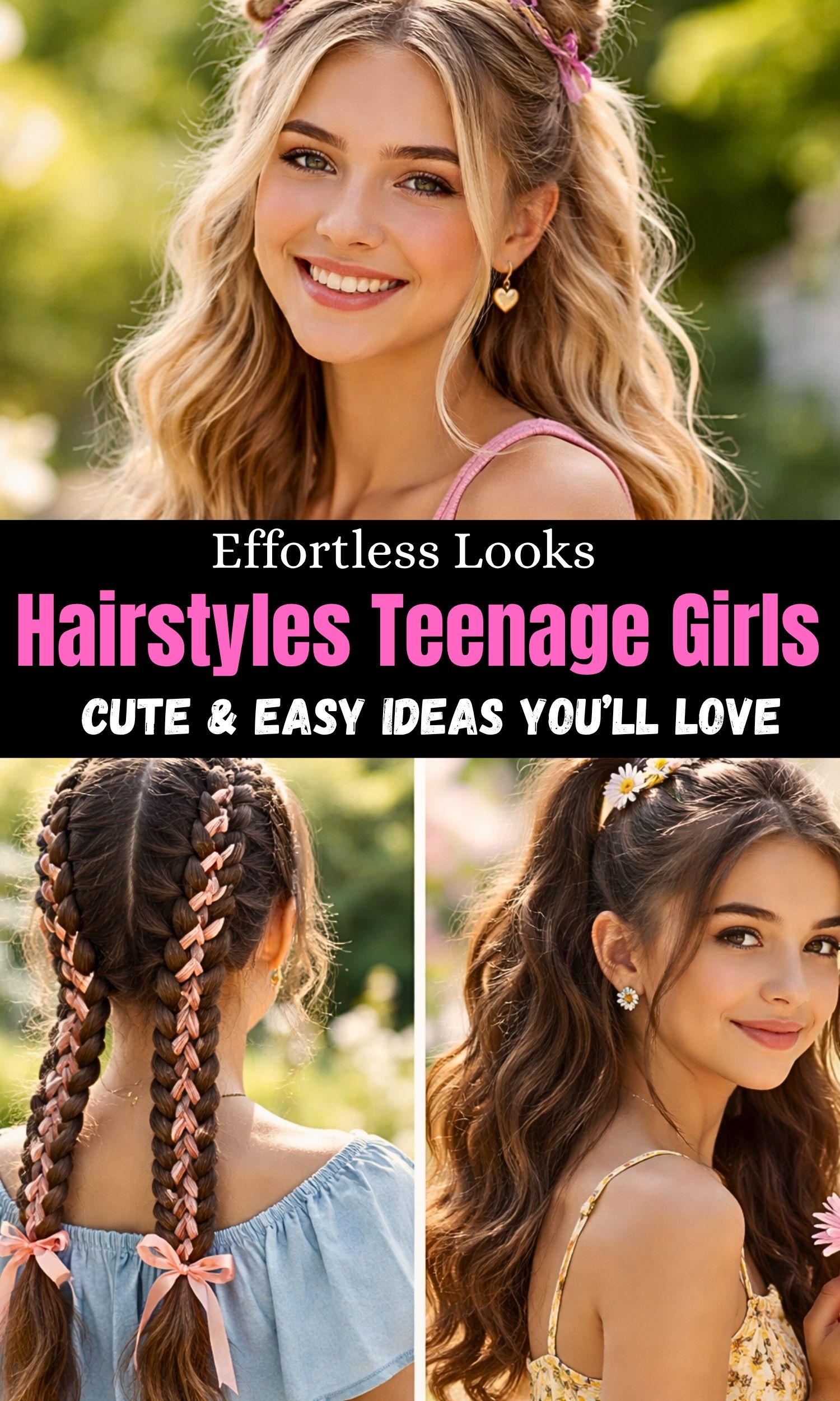 Pretty Hairstyles for Teenage Girls: 15 Cute & Easy Ideas You’ll Love