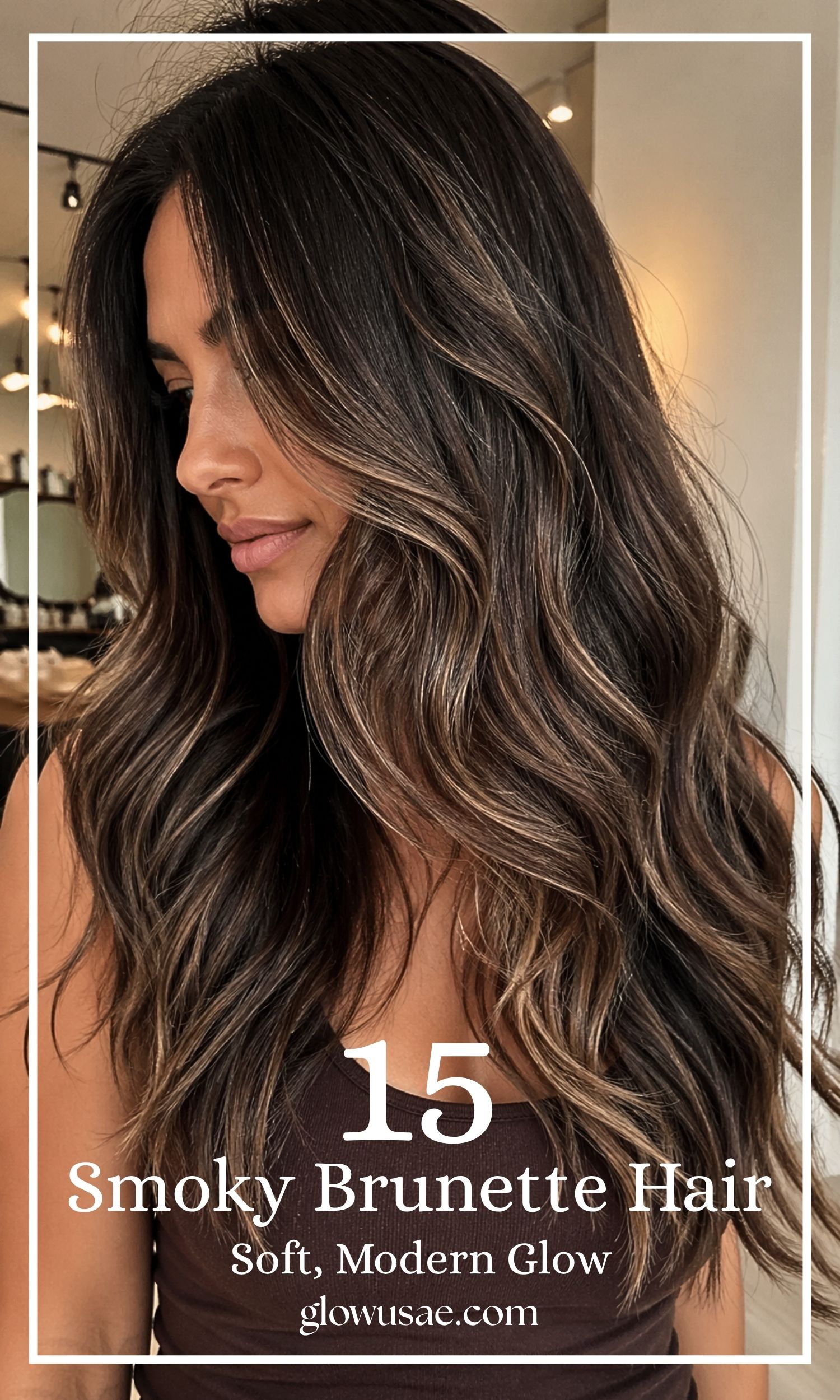Smoky Brunette Hair with Highlights: A Soft, Modern Glow That Feels Effortless
