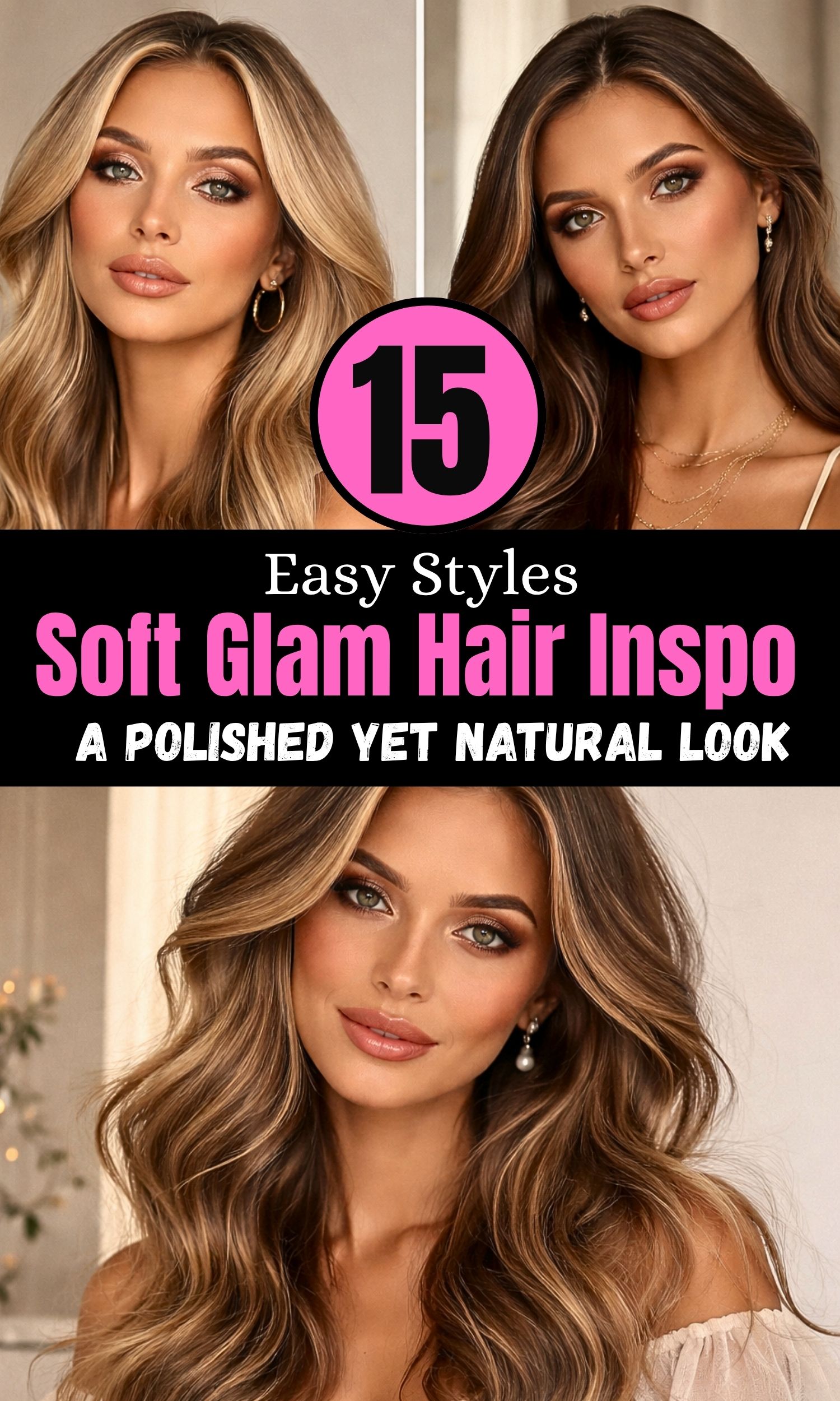 Soft Glam Hair Inspo: 15 Effortless Ideas for a Polished Yet Natural Look