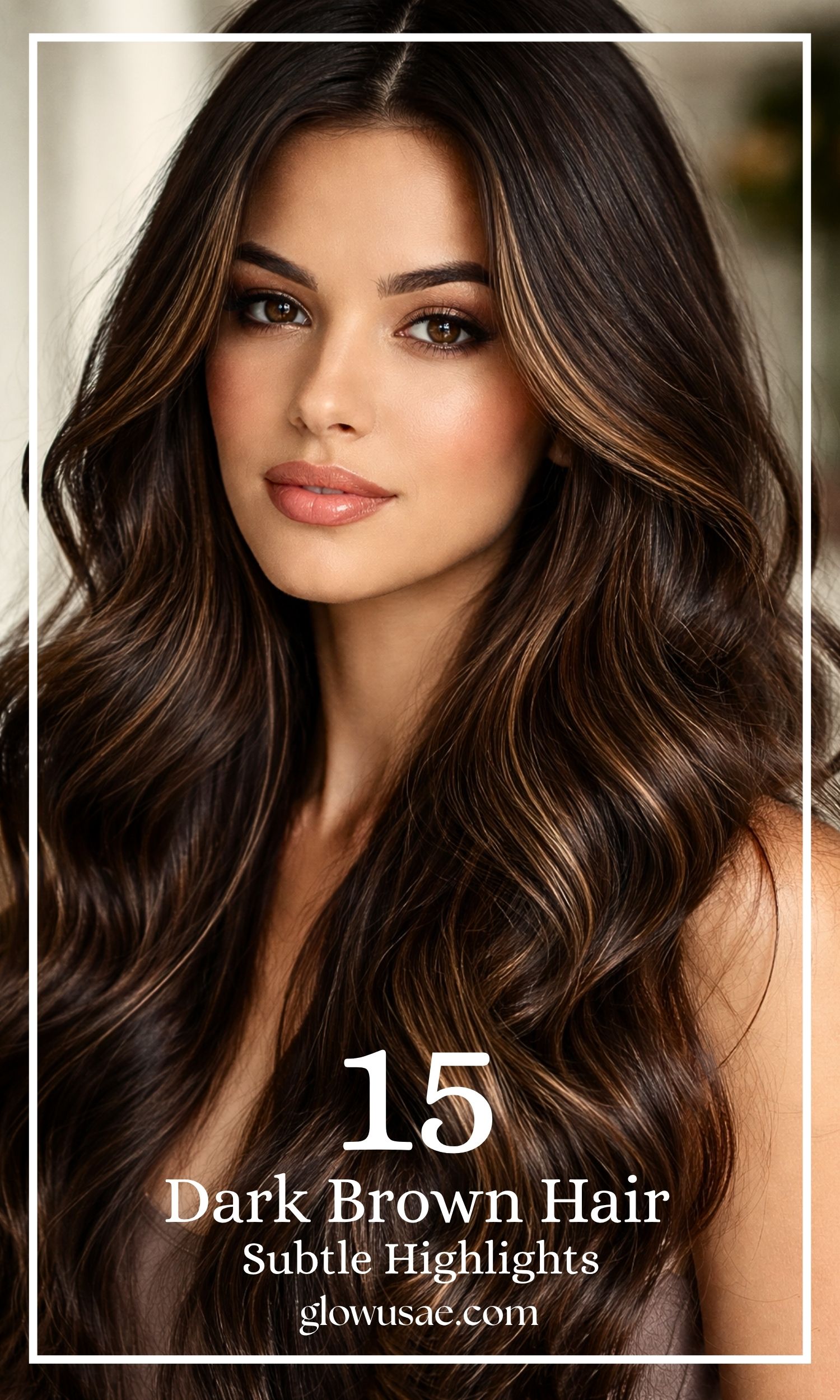 Subtle Highlights That Transform Dark Brown Hair