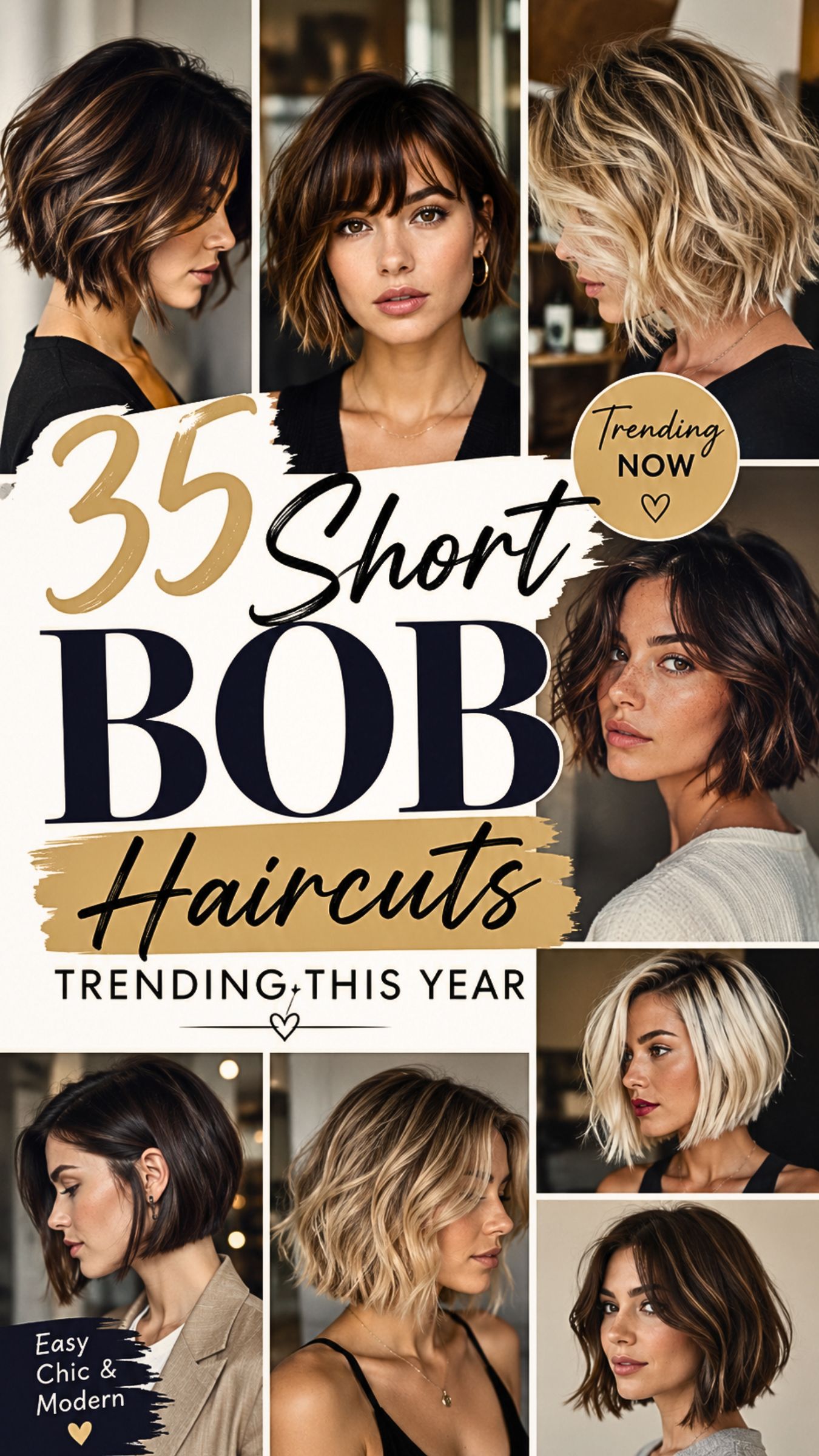 35 Short Bob Haircuts Trending This Year