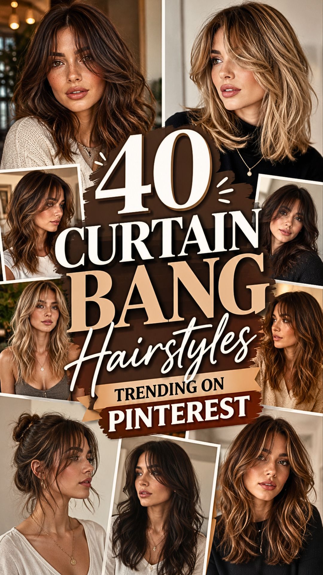 40 Curtain Bang Hairstyles Trending On Pinterest