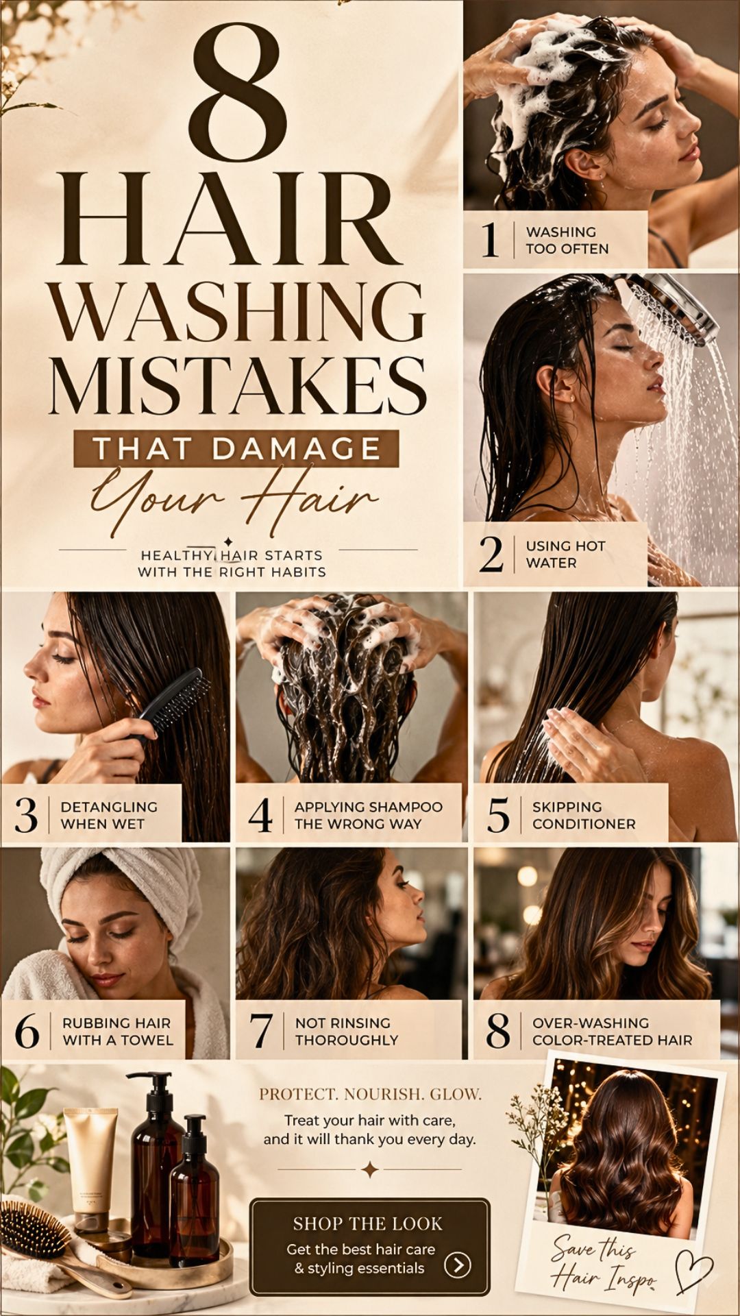 8 Hair Washing Mistakes That Damage Your Hair