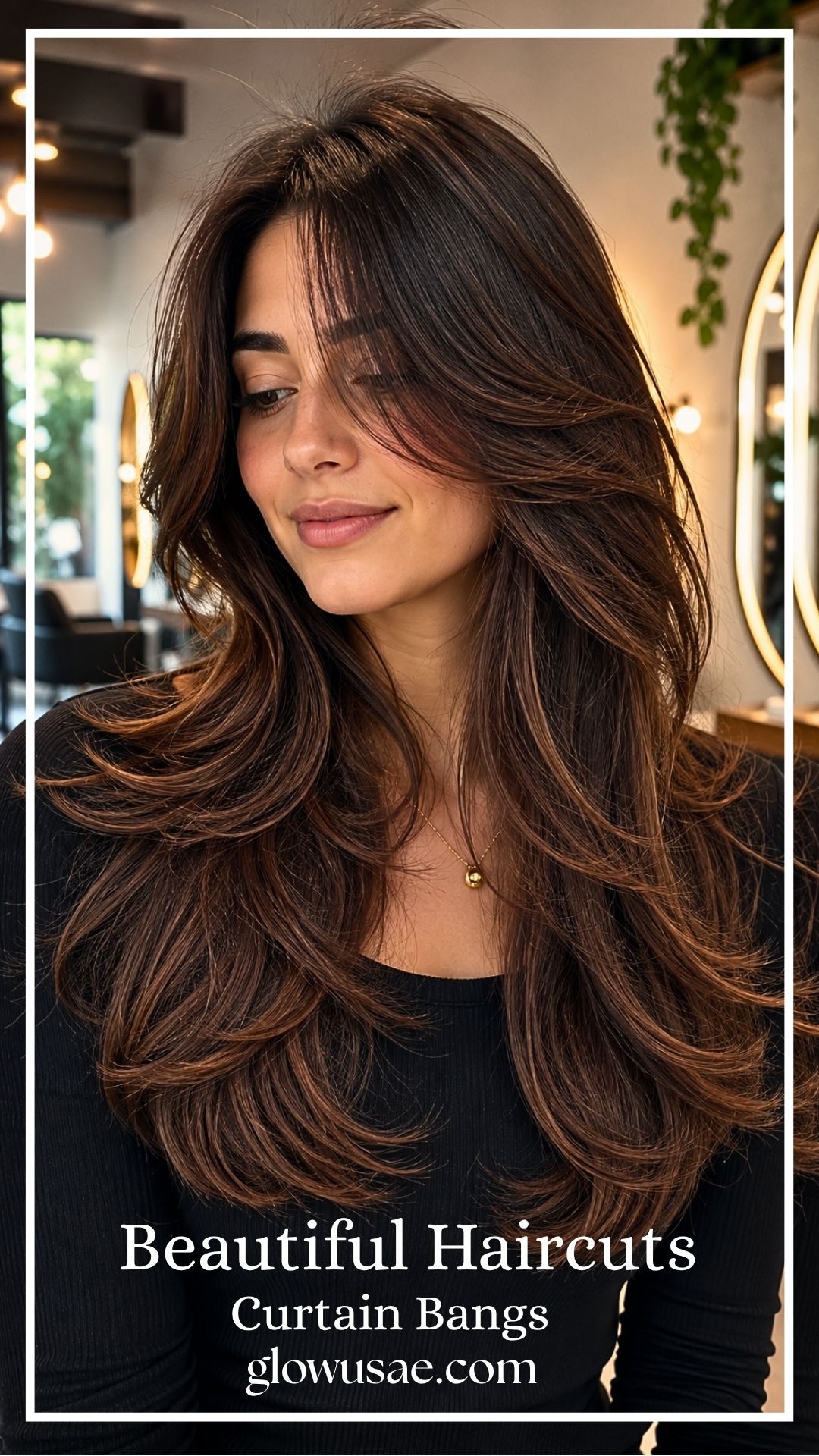 Beautiful Haircuts with Curtain Bangs and Layers
