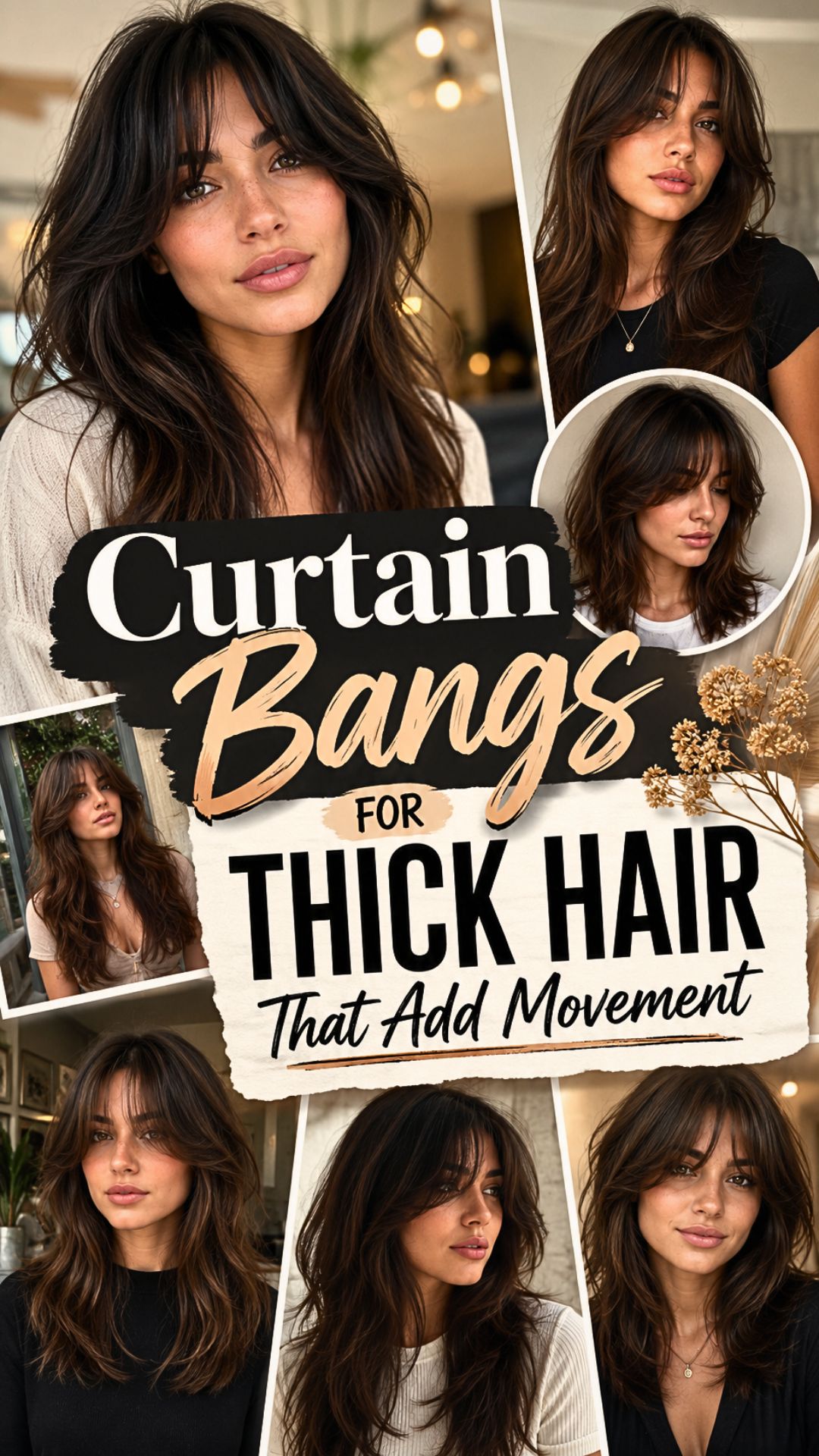 Curtain Bangs For Thick Hair That Add Movement