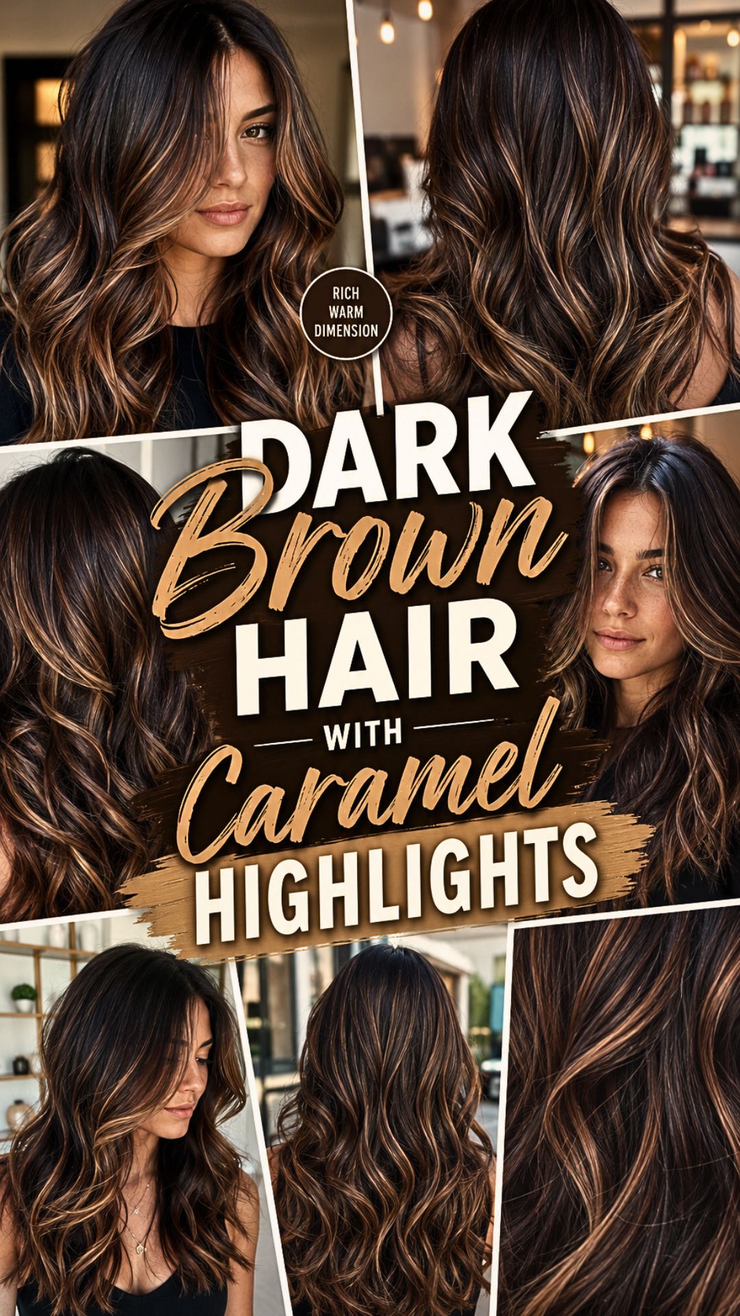 Dark Brown Hair With Caramel Highlights