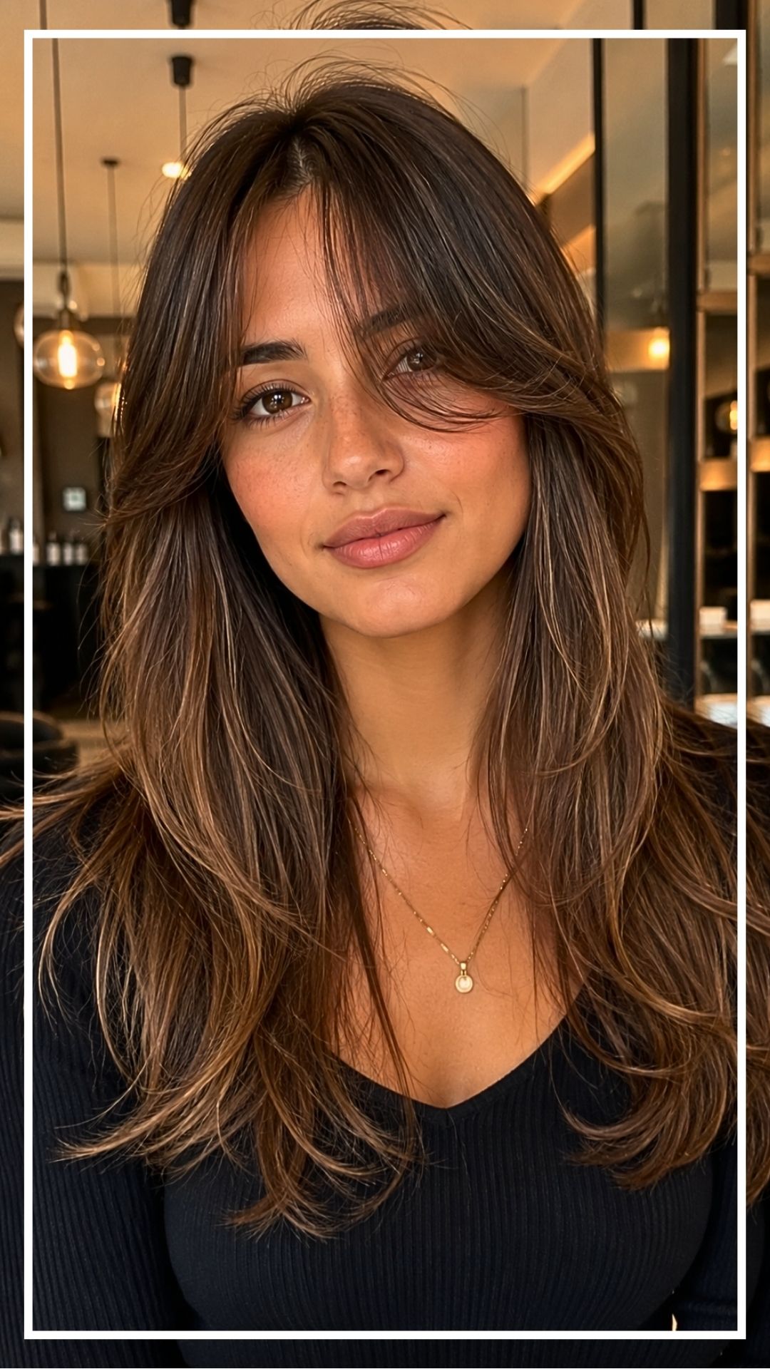 Face Framing Curtain Bangs for a Flattering Hair Makeover