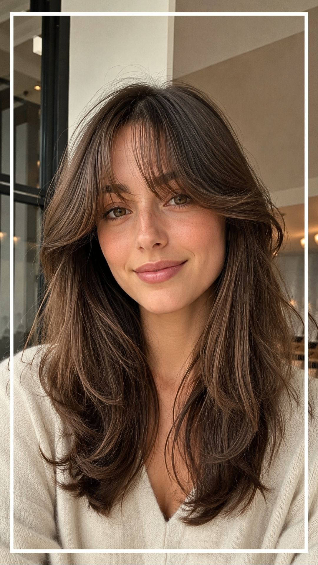 Soft Curtain Bangs For A Chic Everyday Style