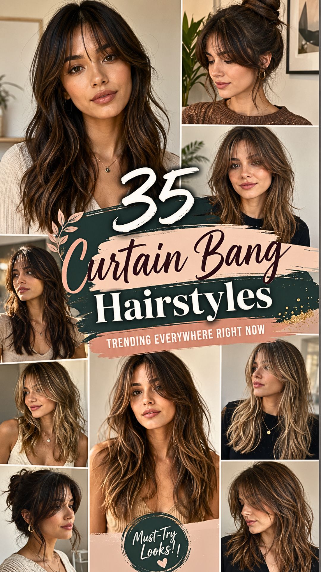 35 Curtain Bang Hairstyles Trending Everywhere Right Now