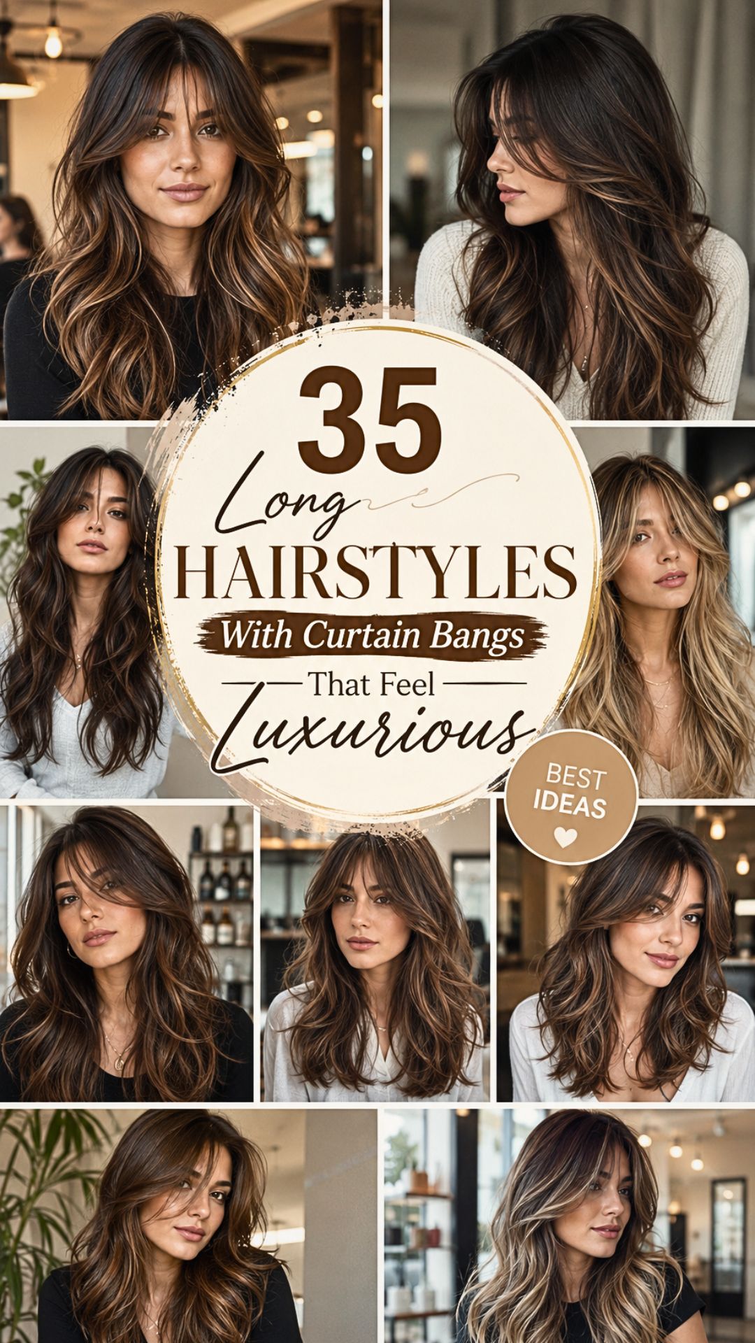 35 Long Hairstyles With Curtain Bangs That Feel Luxurious