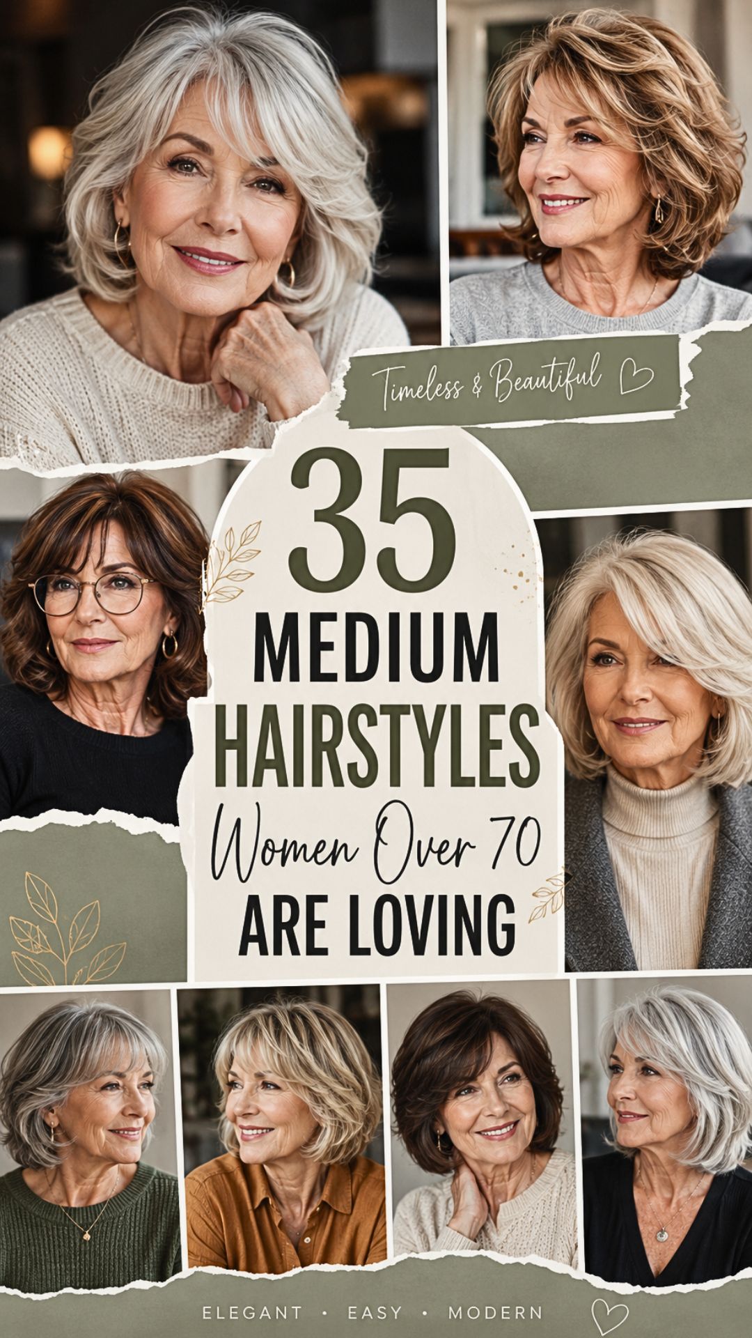 35 Medium Hairstyles Women Over 70 Are Loving