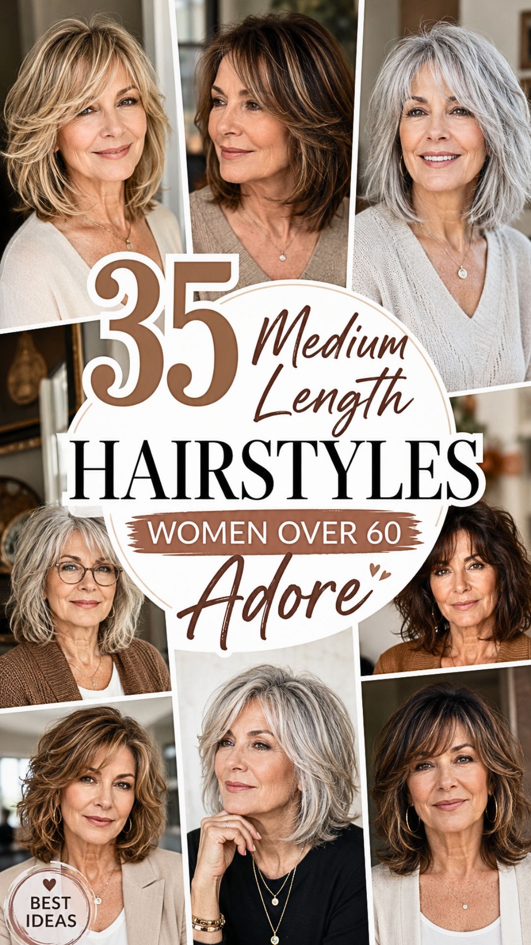 35 Medium Length Hairstyles Women Over 60 Adore