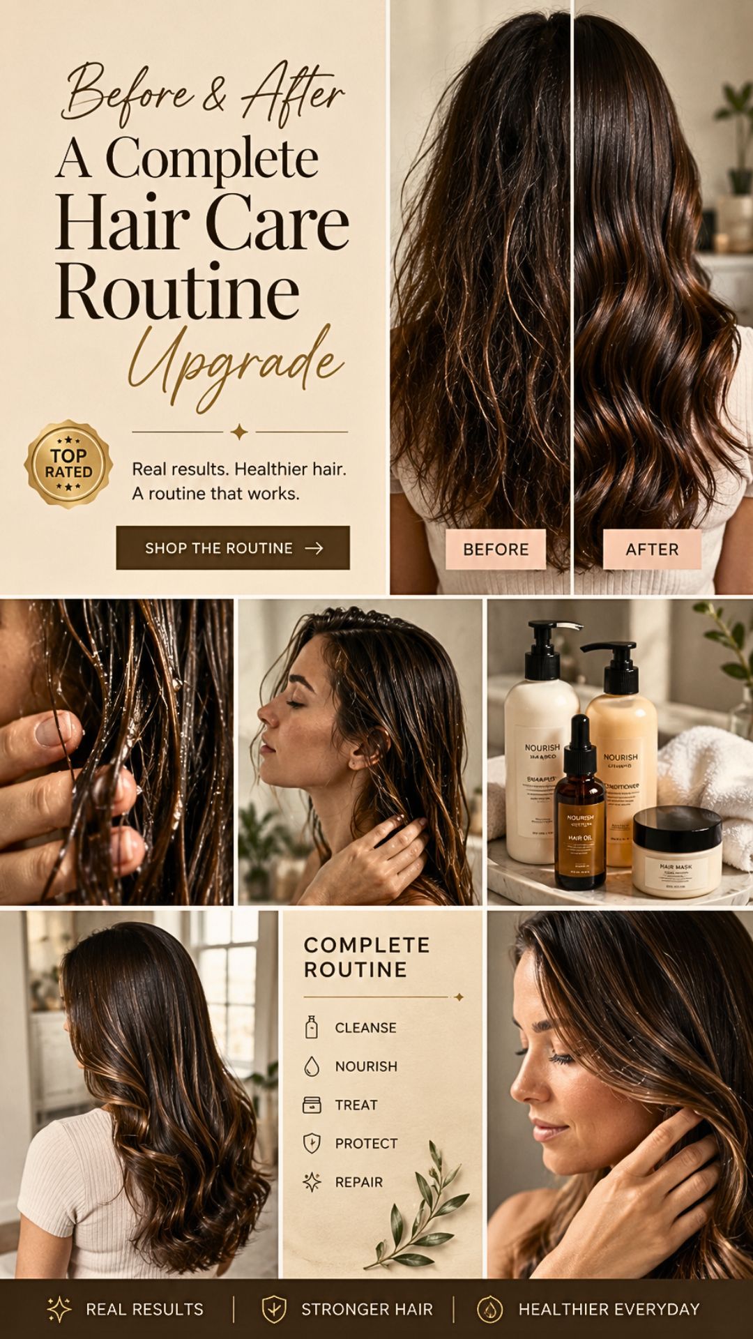 Before And After A Complete Hair Care Routine Upgrade