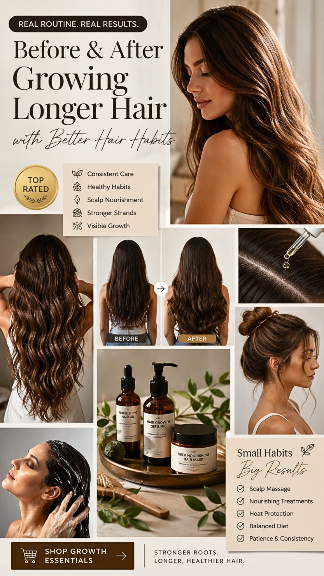 Before And After Growing Longer Hair With Better Hair Habits