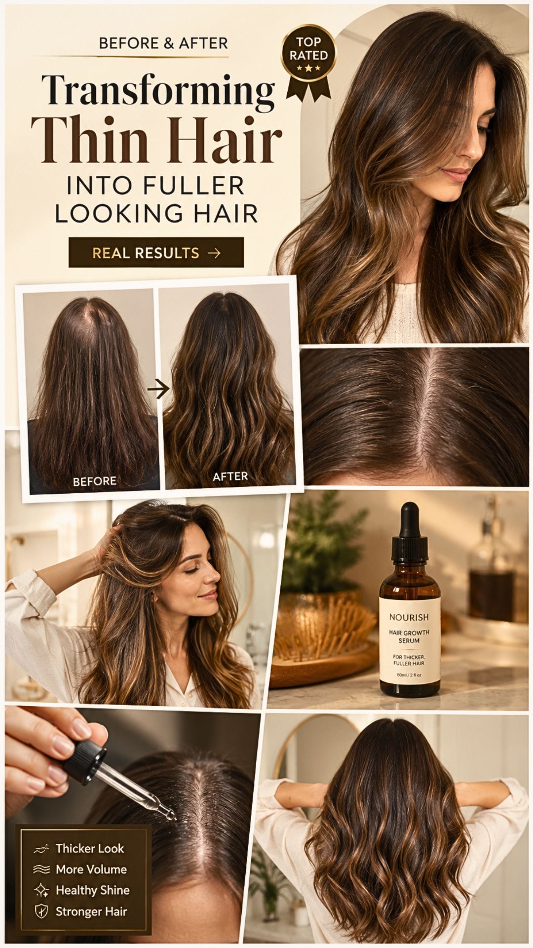 Before And After Transforming Thin Hair Into Fuller Looking Hair