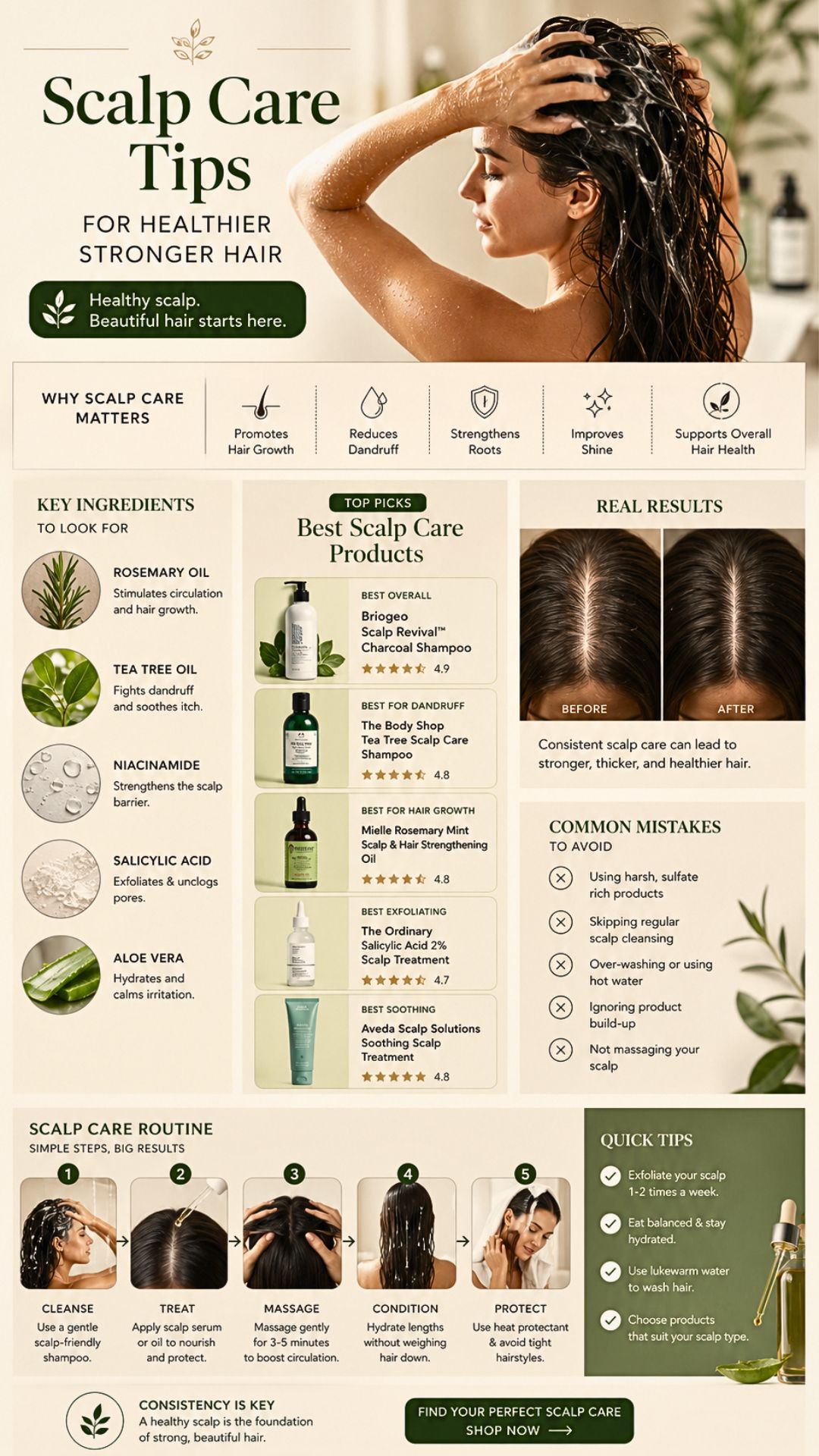 Scalp Care Tips For Healthier Stronger Hair